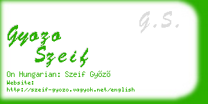 gyozo szeif business card